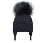 Pom Pom Envy Single Cable Hat Navy